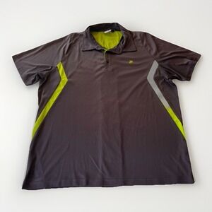 4/$25 SALE! Fila Sport Golf Polo Shirt Men's XL Gray Vented Back Short‎ Sleeve